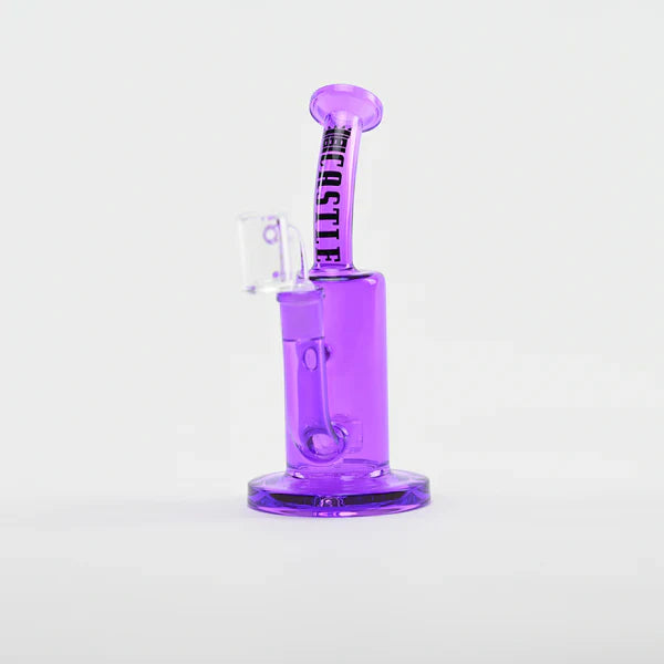 Castle Glassworks | 8.5" Barrel Dab Rig – 7mm Thick Electroplated Glass (14mm Female)