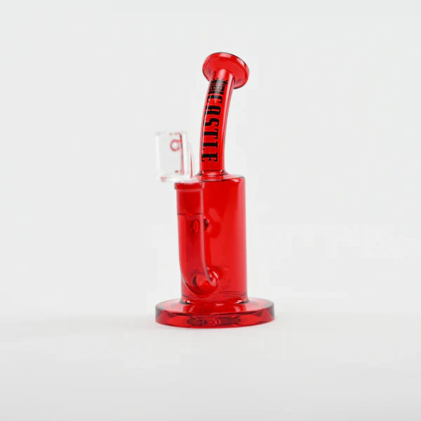 Castle Glassworks | 8.5" Barrel Dab Rig – 7mm Thick Electroplated Glass (14mm Female)