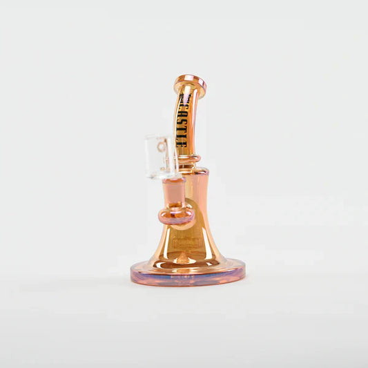 Castle Glassworks | 8.5" Bell Dab Rig – 7mm Thick Electroplated Glass (14mm Female)