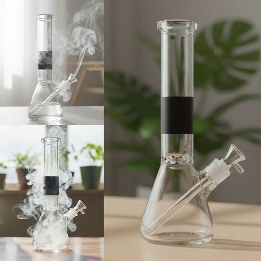 Xtreme| 14" Beaker Base 7mm Glass Bong-Dark Blue