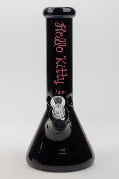 12" Kitty black 7 mm glass beaker bong [CD2001]
