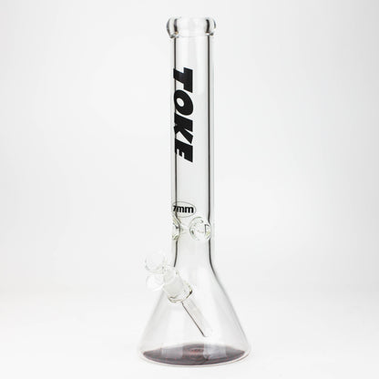 16" TOKE 7 mm glass water beaker bong