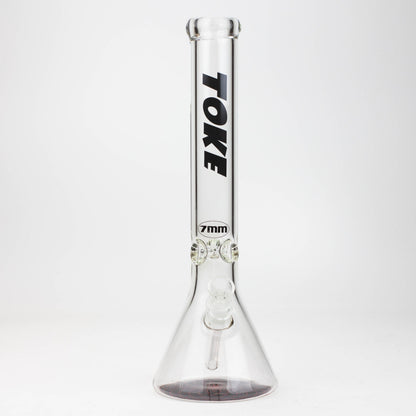 16" TOKE 7 mm glass water beaker bong
