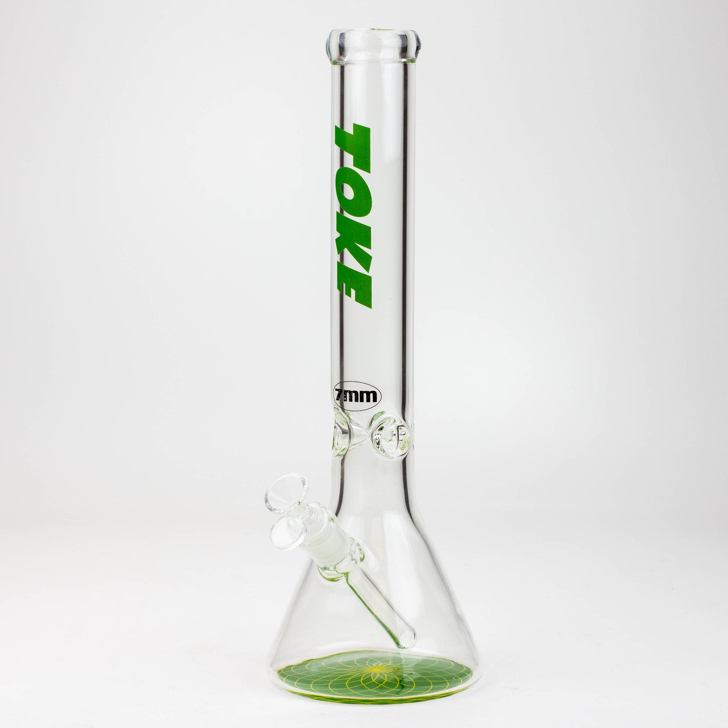 16" TOKE 7 mm glass water beaker bong