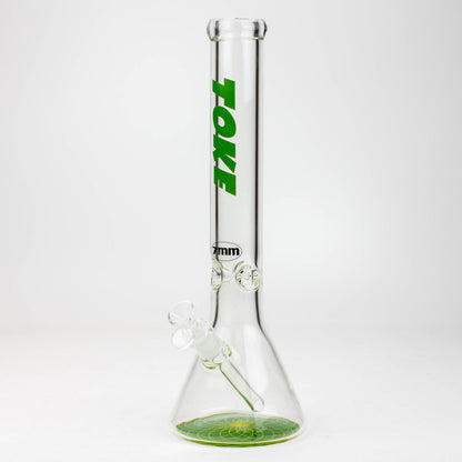 16" TOKE 7 mm glass water beaker bong