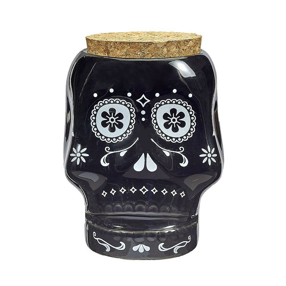 SKULL STASH JAR - BLACK