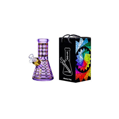 8" Soft glass beaker water bong [M08402]