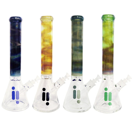 Infyniti | 16" 7mm Branded Glass Beaker Bong with Tornado Perc