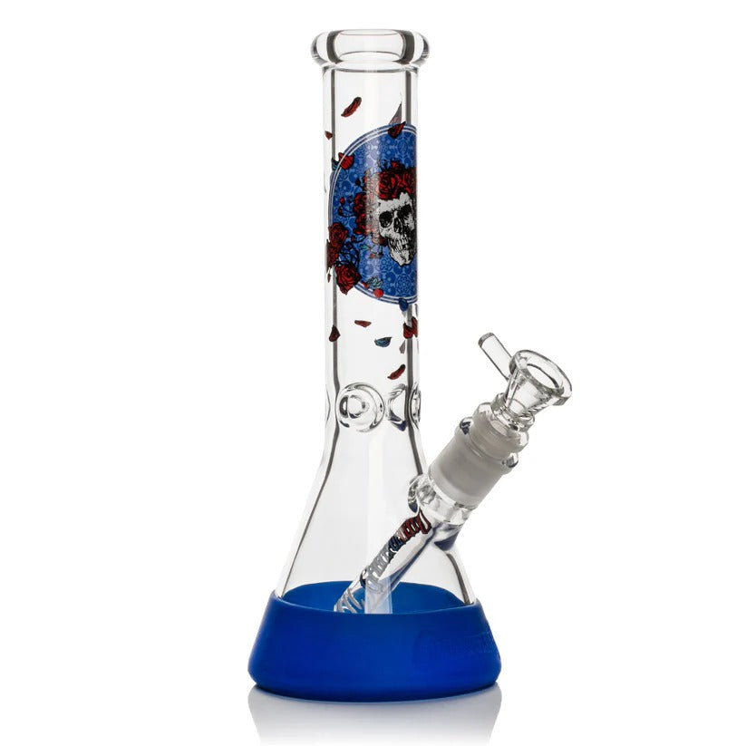 Grateful Dead | 10" Tall Bertha Beaker Base Water Pipe W/Silicone Base