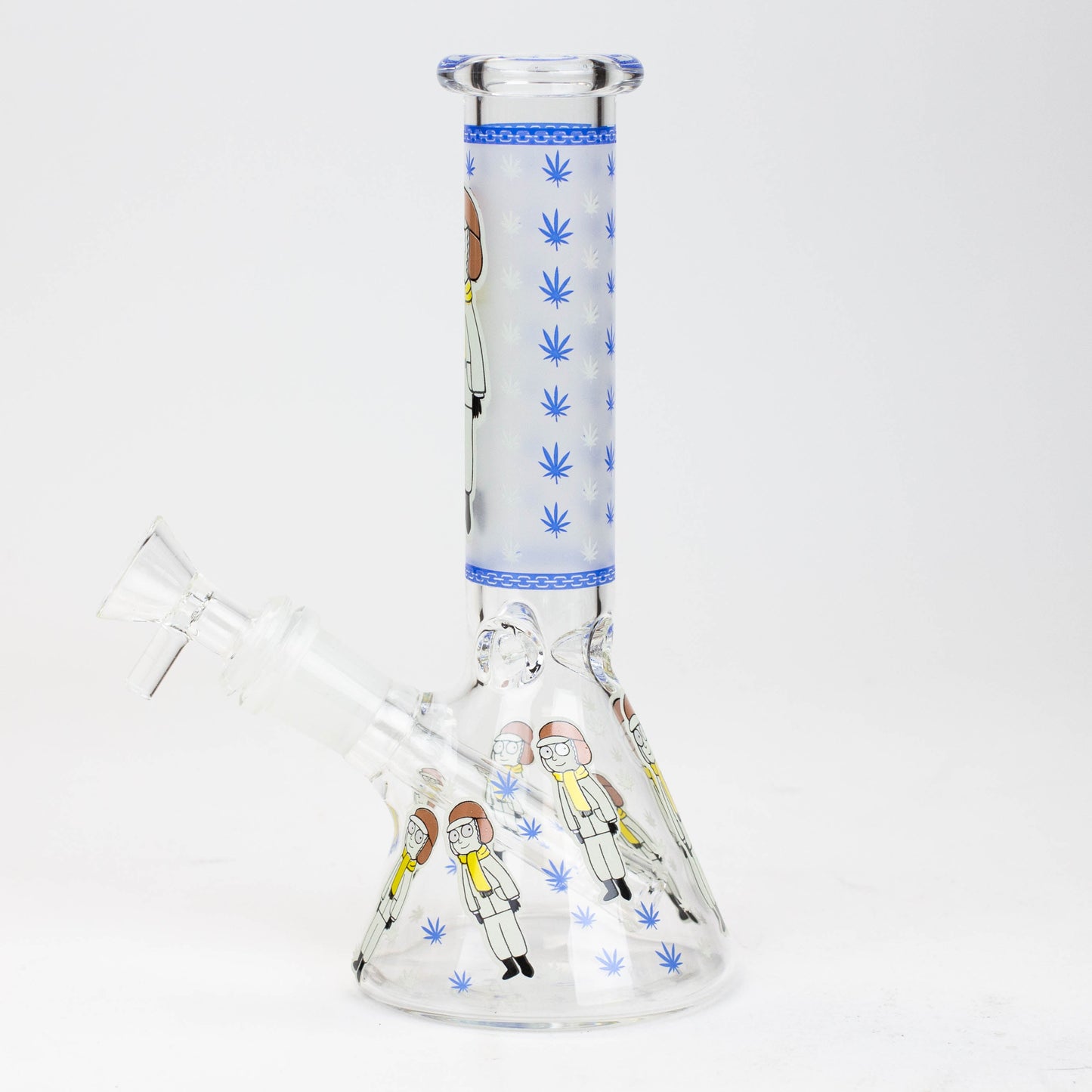 8" Glow in the dark glass Bong [GLOW]