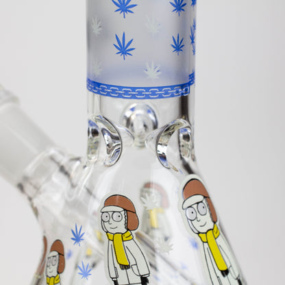 8" Glow in the dark glass Bong [GLOW]
