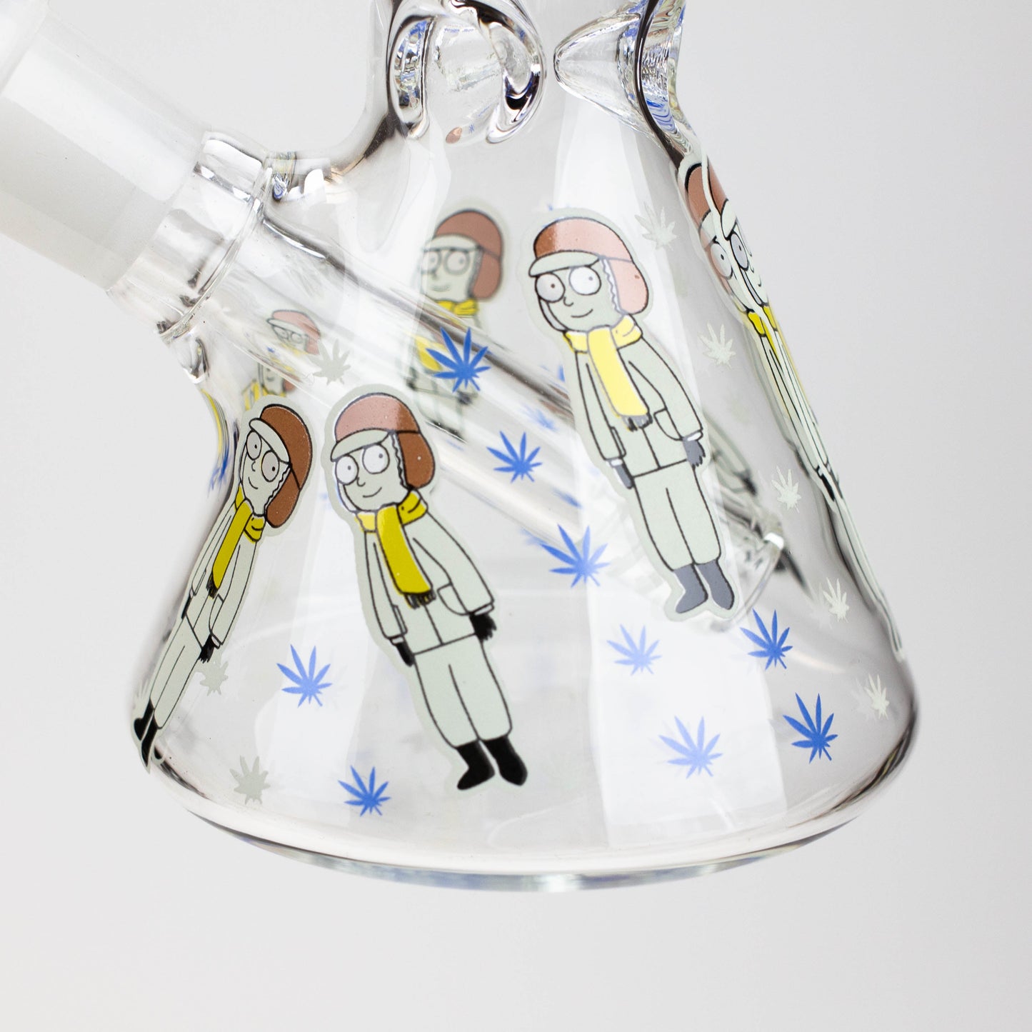 8" Glow in the dark glass Bong [GLOW]