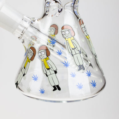8" Glow in the dark glass Bong [GLOW]