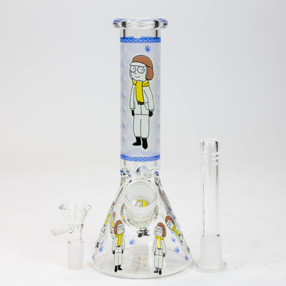 8" Glow in the dark glass Bong [GLOW]