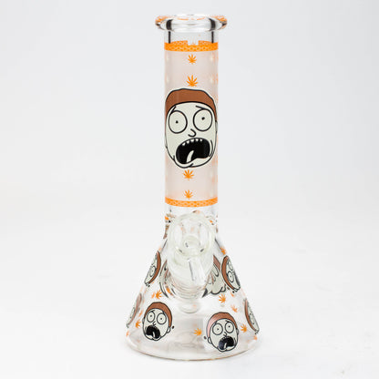 8" Glow in the dark glass Bong [GLOW]
