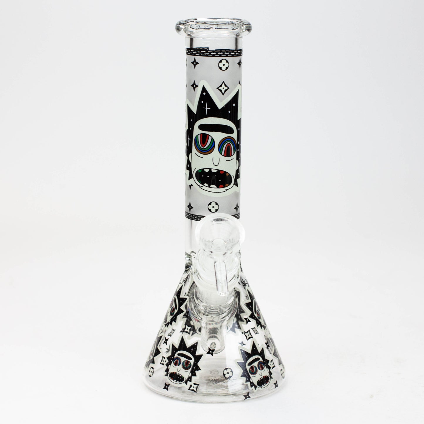 8" Glow in the dark glass Bong [GLOW]