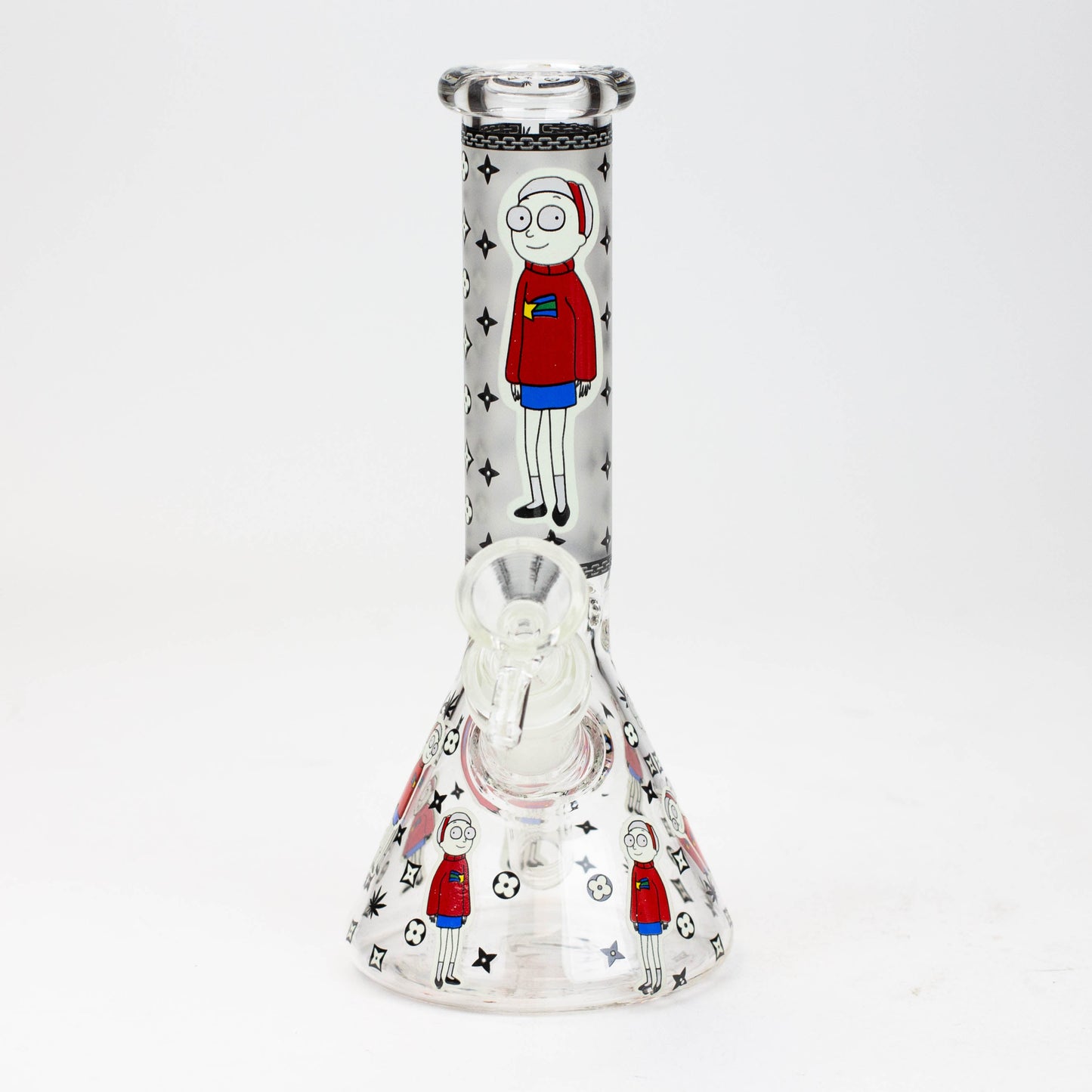 8" Glow in the dark glass Bong [GLOW]