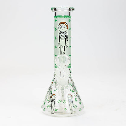 8" Glow in the dark glass Bong [GLOW]