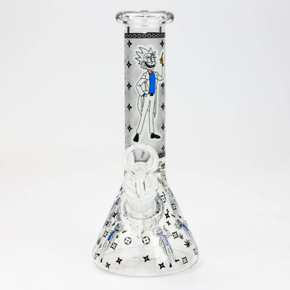 8" Glow in the dark glass Bong [GLOW]