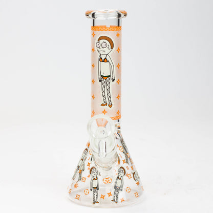 8" Glow in the dark glass Bong [GLOW]