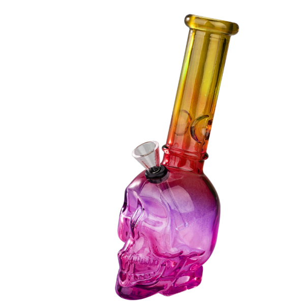 8″ Skull Glass Bong