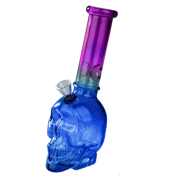 8″ Skull Glass Bong