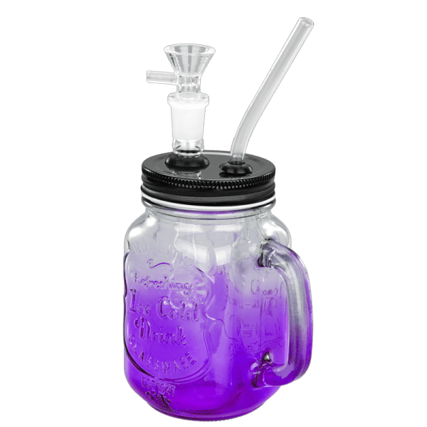 TOPPUFF® | 5.5″ Mason Jar Glass Bong – Surface Plating Colors