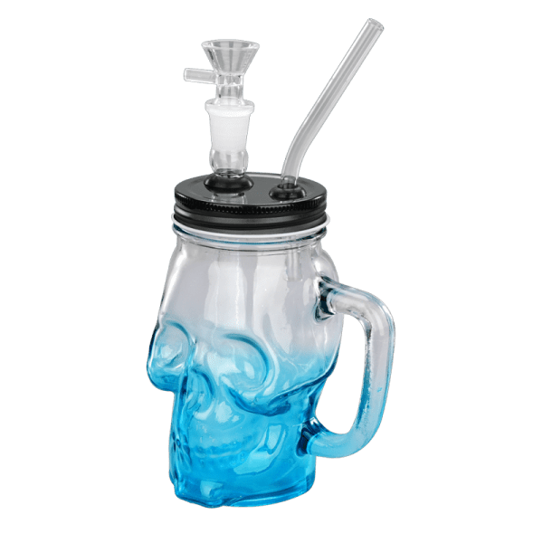 TOPPUFF® | 6″ Skull Cup Glass Bong – Surface Painting Colors