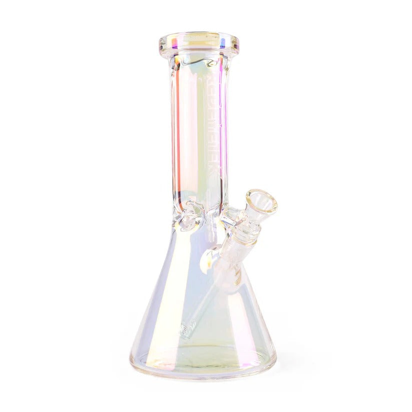 Red Eye Tek | 10" Tall Rainbow Metallic Terminator Finish Hex Top Beaker Tube