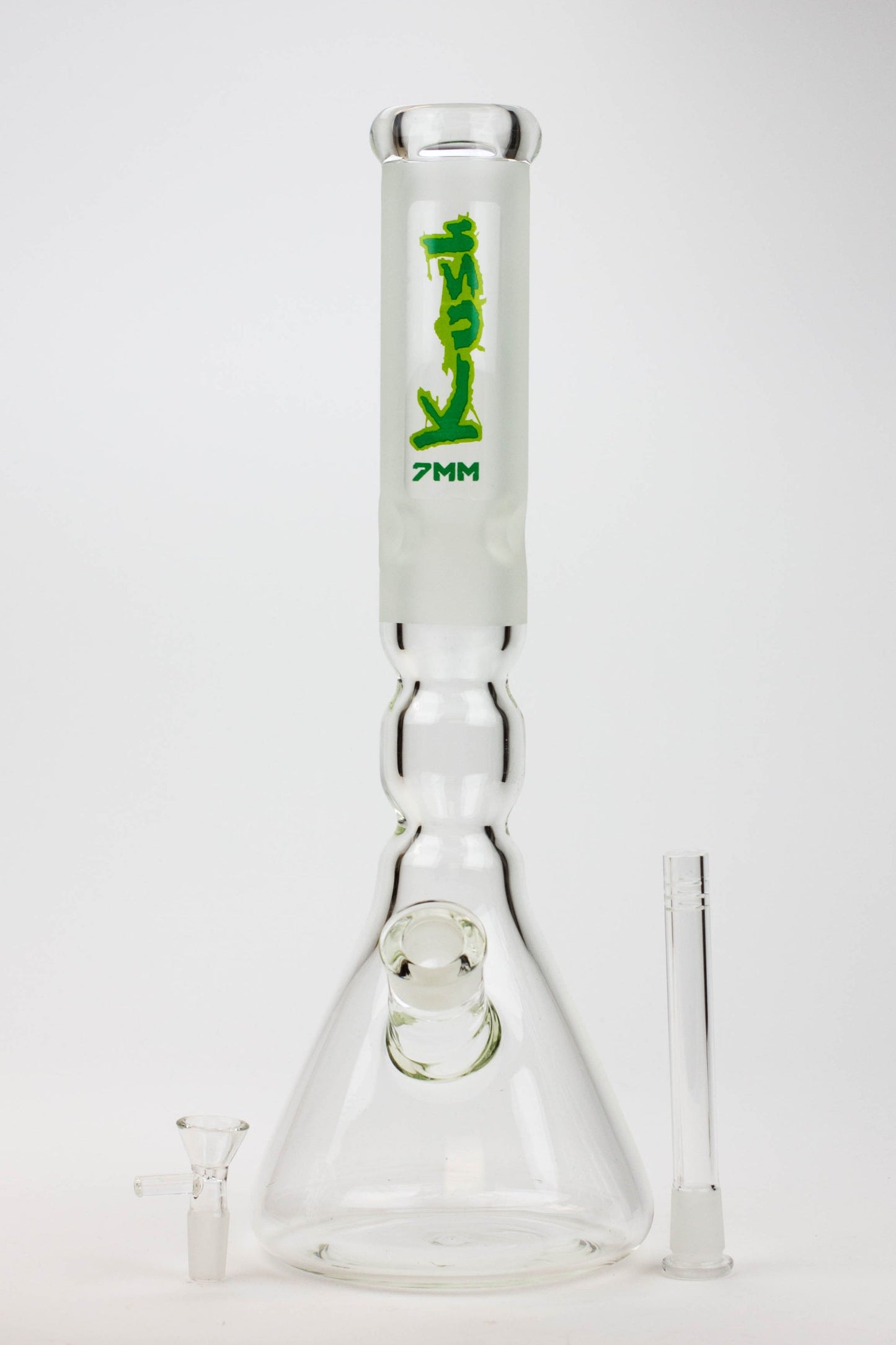 16" KUSH / 7mm / curved tube glass water bong