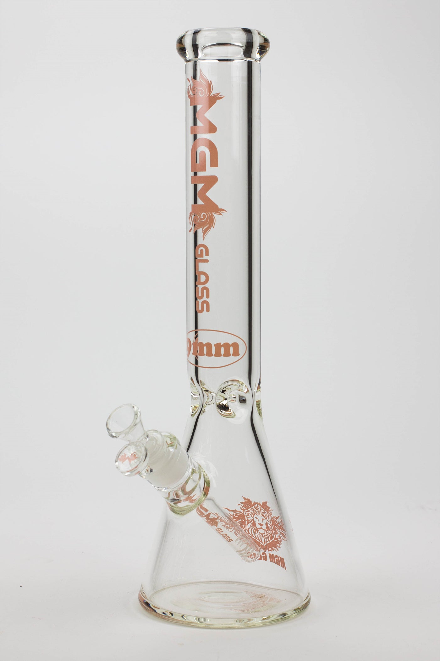 16" glass / 9 mm / beaker glass water bong-Clear
