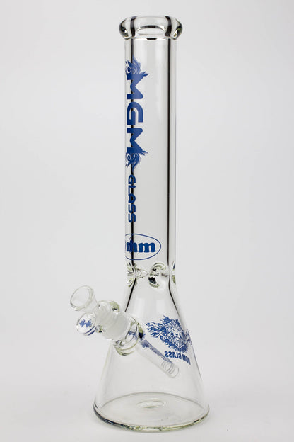 16" glass / 9 mm / beaker glass water bong-Clear