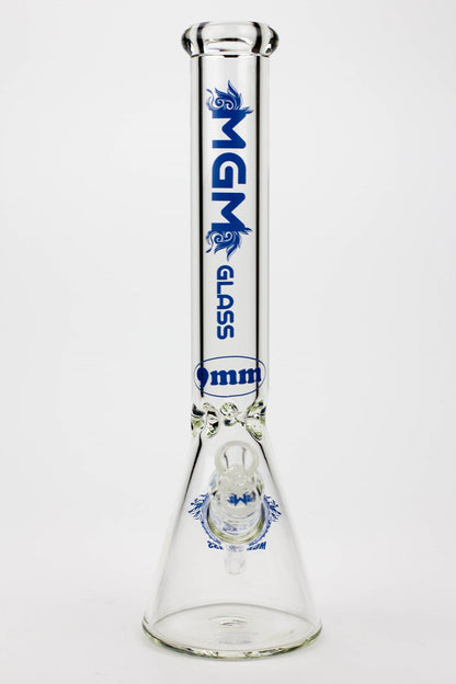 16" glass / 9 mm / beaker glass water bong-Clear