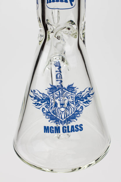 16" glass / 9 mm / beaker glass water bong-Clear