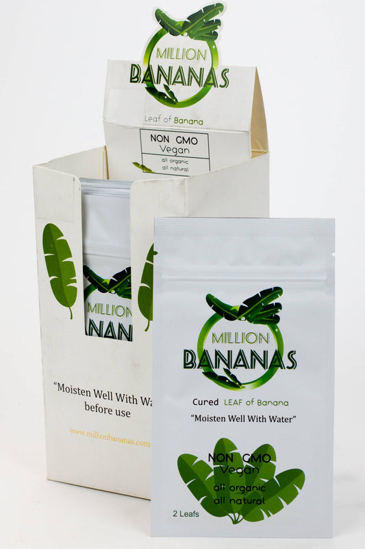 Million Bananas Cured Rolling leaf Pouch Display Box - 25 packs