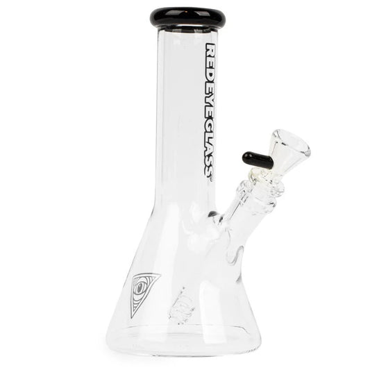 Red Eye Glass | 8" Tall Black Beaker Tube