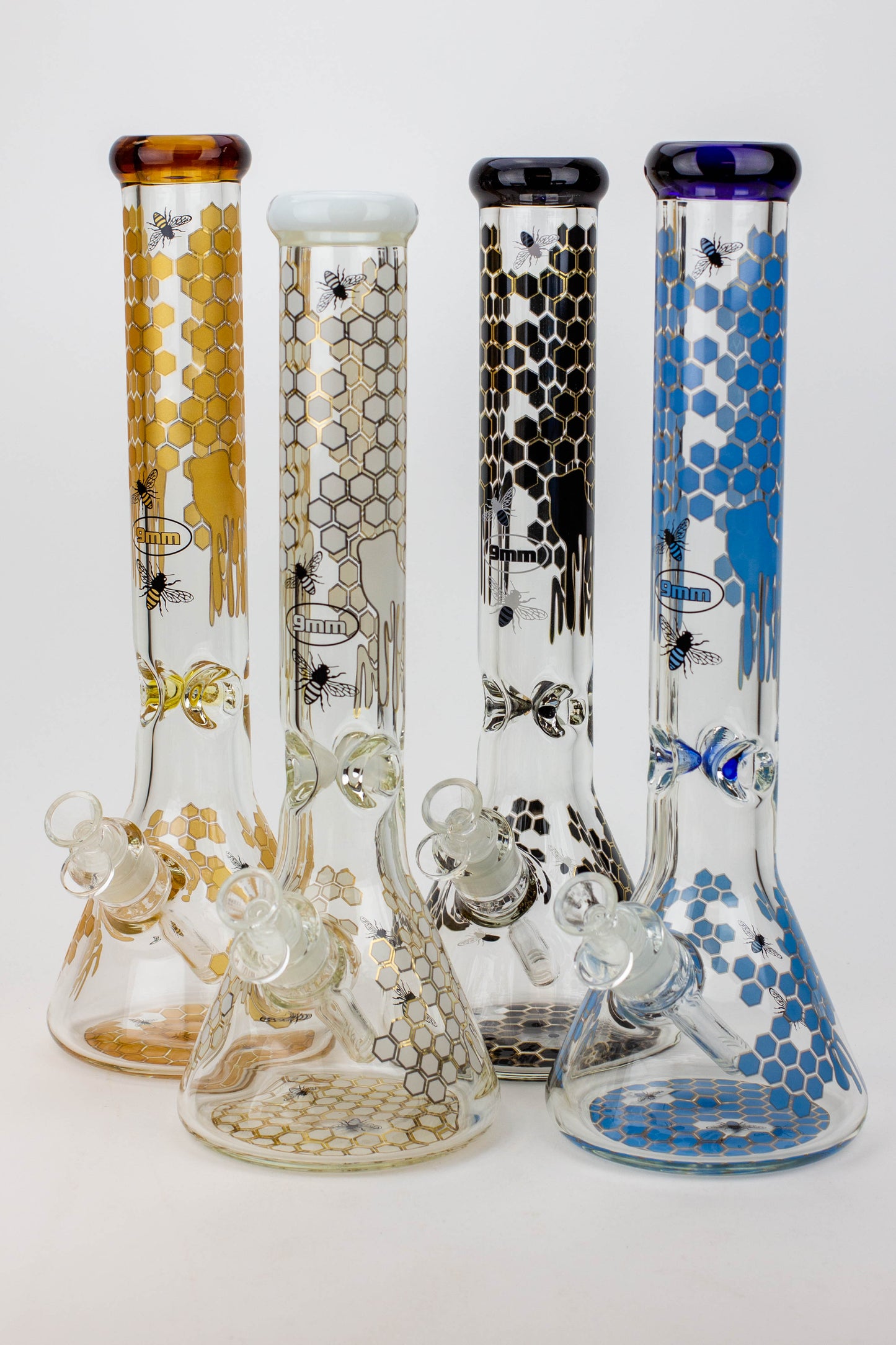16" SOUL glass BEE / 9 mm / beaker glass bong  [S2076]