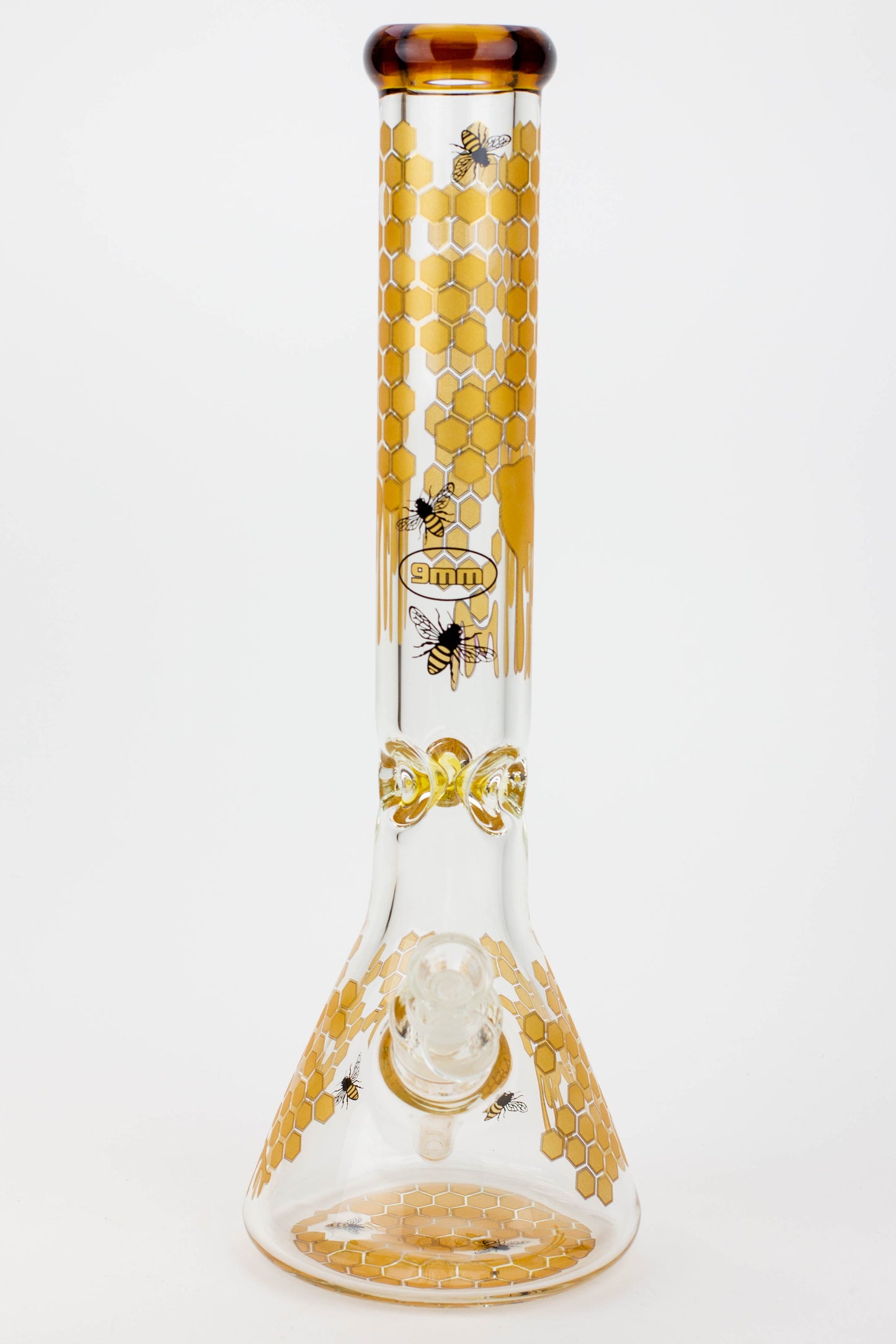 16" SOUL glass BEE / 9 mm / beaker glass bong  [S2076]