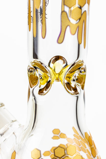 16" SOUL glass BEE / 9 mm / beaker glass bong  [S2076]