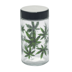 180ml Glass Storage Jar with Sticker Design – Compact & Stylish [SMKZ-145]