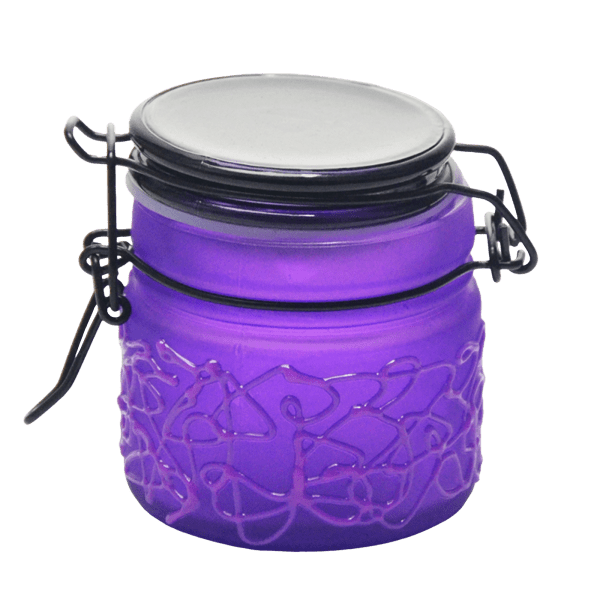 Spider Web Design Glass Storage Jar – Purple-Multiple Sizes Available [SMKZ-139]
