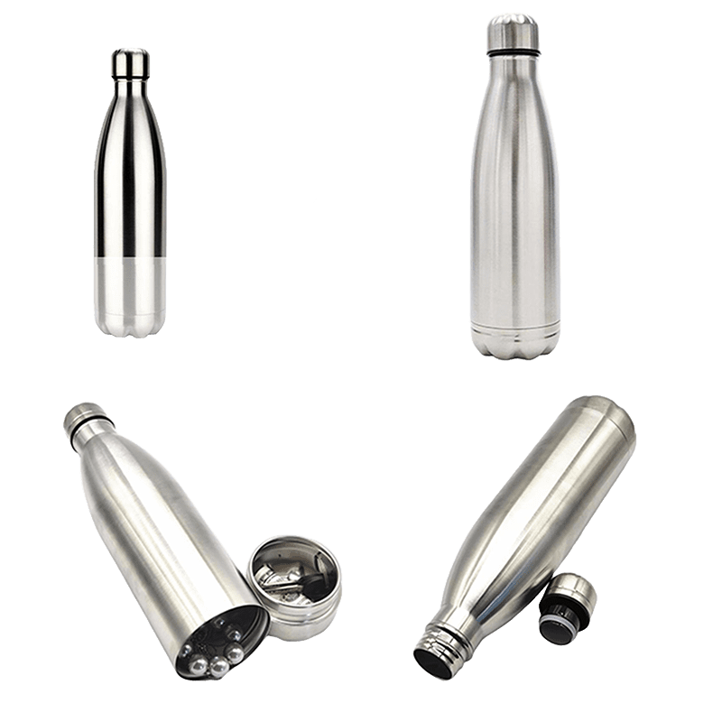 700ml Thermos Bottle with Lid – Dual Function Hidden Compartment (Silver) [SMKZ-147]