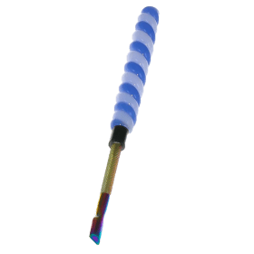 6″ Twirly Glass & Stainless Steel Dab Tool