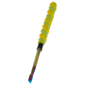 6″ Twirly Glass & Stainless Steel Dab Tool