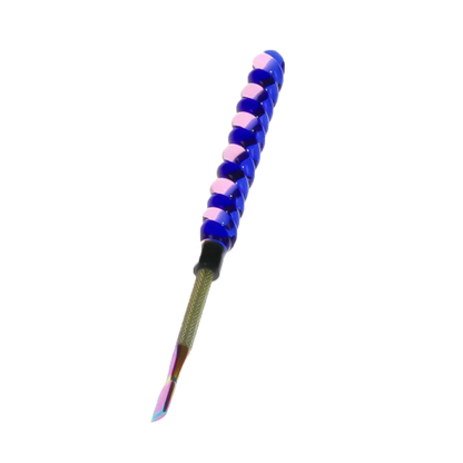 6″ Twirly Glass & Stainless Steel Dab Tool