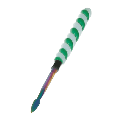 6″ Twirly Glass & Stainless Steel Dab Tool