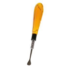 5" Busy Line Glass Handle  Stainless Steel Tool