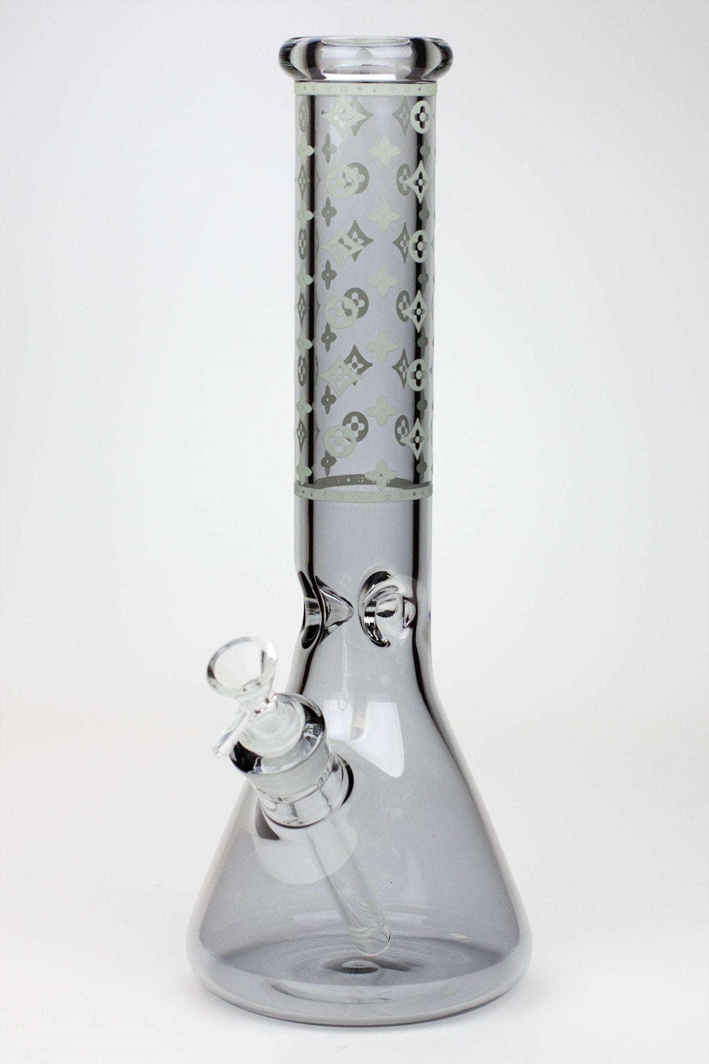 14" Luxury Logo 7 mm classic Electroplated Glass beaker Bong n