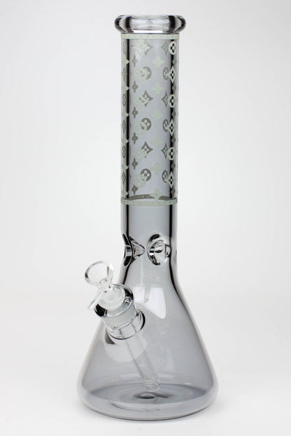 14" Luxury Logo 7 mm classic Electroplated Glass beaker Bong n