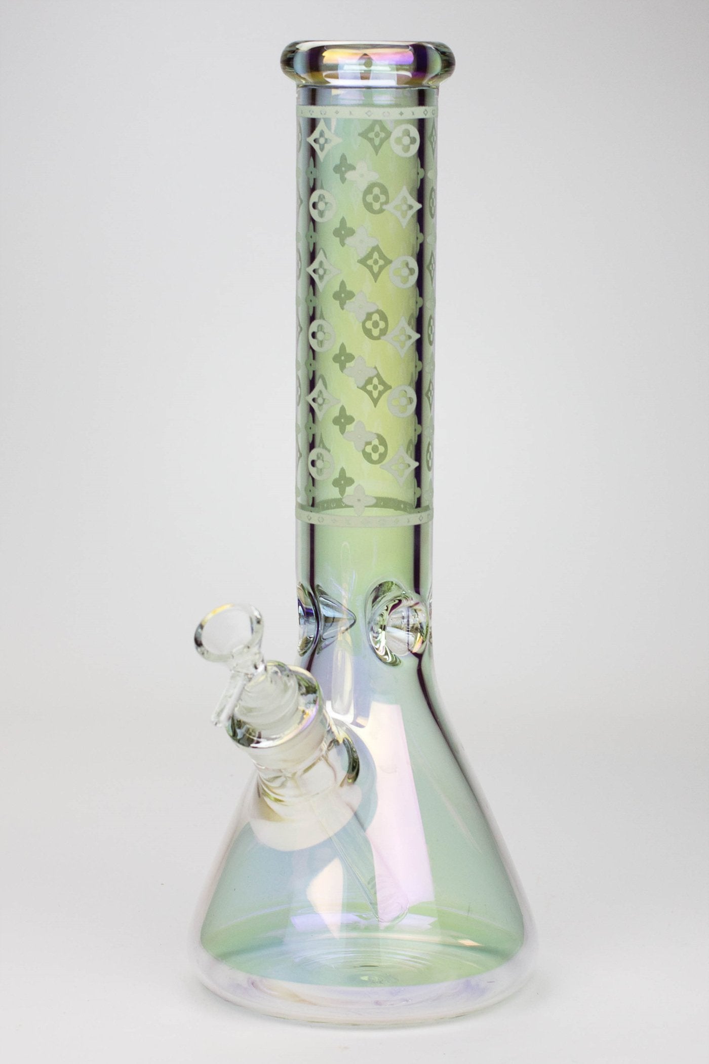 14" Luxury Logo 7 mm classic Electroplated Glass beaker Bong n